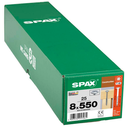 Artikelbild 2 für SPAX® Holzbauschrauben T40 Tellerkopf WIROX 0251010805505 8 mm x 550 mm, 25 St., Artikelnummer 398189