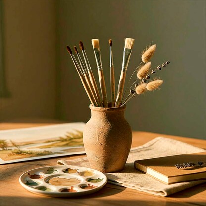 Artikelbild 5 für DONAU ÖKO Pinsel-Set Größe 4, 8, 10, 12, 6-teilig, Artikelnummer 694358