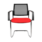 Artikelbild 1 für Topstar Besucherstühle BtoB 20 BB490A G210 rot, schwarz Stoff, 2 St., Artikelnummer 375105