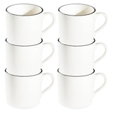 Artikelbild 1 für ID Fine Kaffeebecher Modest Black Alzar weiß 0,3 l, 6 St., Artikelnummer 634109