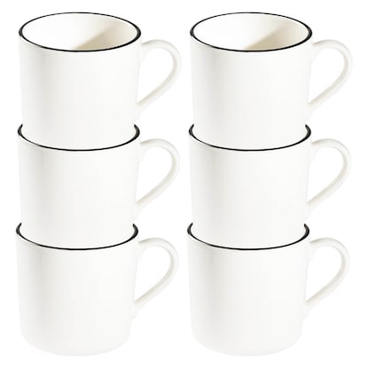 Artikelbild für ID Fine Kaffeebecher Modest Black Alzar weiß 0,3 l, 6 St., Artikelnummer 634109