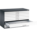 Artikelbild 1 für CP 7100 Planschrank schwarzgrau, verkehrsweiß 8 Schubladen 110,0 x 76,5 x 76,0 cm, 1 St., Artikelnummer 683084