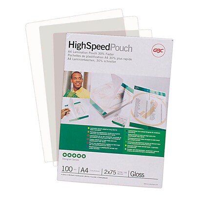 Artikelbild für GBC High Speed Laminierfolien glänzend für A4 75 micron, 100 St., Artikelnummer 908418