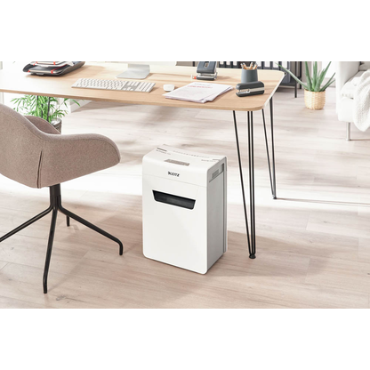 Artikelbild 5 für LEITZ IQ 10X Protect Premium Aktenvernichter mit Partikelschnitt P-4, 4 x 40 mm, bis 10 Blatt, weiß, Artikelnummer 436424