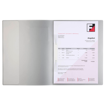 Artikelbild 4 für BRUNNEN Schnellhefter FACT!pp Kunststoff silber transluzent DIN A4, 1 St., Artikelnummer 757403