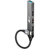 Artikelbild 1 für goobay USB-Hub Slim 4-fach grau, Artikelnummer 558108