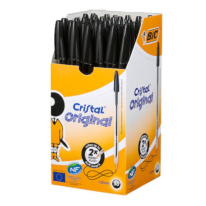 Artikelbild 7 für BIC Kugelschreiber Cristal transparent, Schreibfarbe: schwarz, 50 St., Artikelnummer 831495