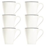 Artikelbild 1 für ID Fine Kaffeebecher Modest Black Piazza weiß 0,3 l, 6 St., Artikelnummer 634179