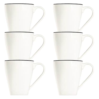 Artikelbild für ID Fine Kaffeebecher Modest Black Piazza weiß 0,3 l, 6 St., Artikelnummer 634179