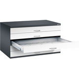 Artikelbild 1 für CP 7200 Planschrank schwarzgrau, verkehrsweiß 5 Schubladen 135,0 x 96,0 x 76,0 cm, 1 St., Artikelnummer 683502