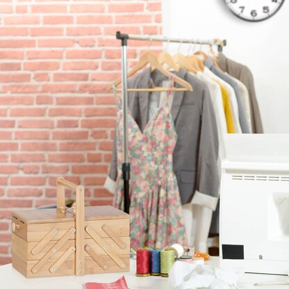 Artikelbild 3 für relaxdays Nähkästchen braun, 1 St., Artikelnummer 605091