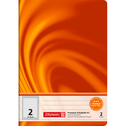 Artikelbild 2 für BRUNNEN Schulheft Vivendi Lineatur 2 liniert DIN A5 ohne Rand, 16 Blatt, 1 St., Artikelnummer 602654