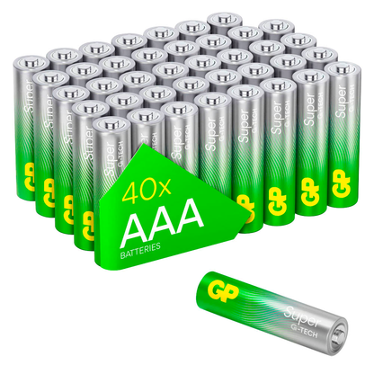 Artikelbild für GP Batterien SUPER Alkali-Mangan Micro AAA 1,5 V, 40 St., Artikelnummer 647632