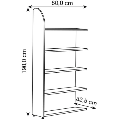 Artikelbild 2 für Kerkmann Aktenregal Dante lichtgrau 80,0 x 32,5 x 190,0 cm, 1 St., Artikelnummer 658880