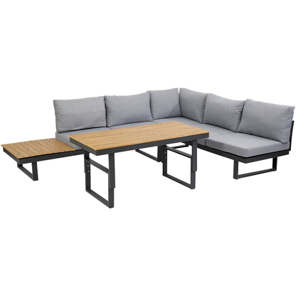 Artikelbild 15 für greemotion Loungegruppe San Jose grau, anthrazit Holz, Metall, 13-teilig, Artikelnummer 422727