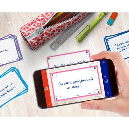 Artikelbild 4 für OXFORD Karteikarten FLASH 2.0 DIN A7 weiß, fuchsia blanko, 80 St., Artikelnummer 371557