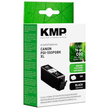 Artikelbild 2 für KMP schwarz Druckerpatrone kompatibel zu Canon PGI-550 XL PGBK, Artikelnummer 541013