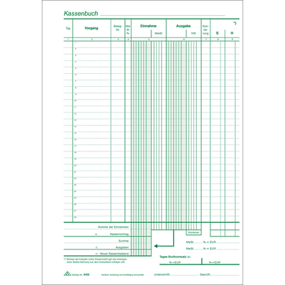Artikelbild für RNK-Verlag Kassenbericht Formularbuch 3155, 1 St., Artikelnummer 620714