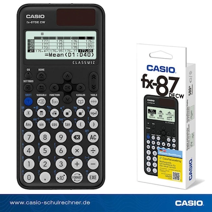 Artikelbild 3 für CASIO FX-87DE CW Wissenschaftlicher Taschenrechner schwarz, Artikelnummer 895864