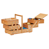 Artikelbild 1 für relaxdays Nähkästchen braun, 1 St., Artikelnummer 605083