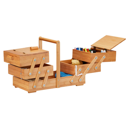 Artikelbild für relaxdays Nähkästchen braun, 1 St., Artikelnummer 605083