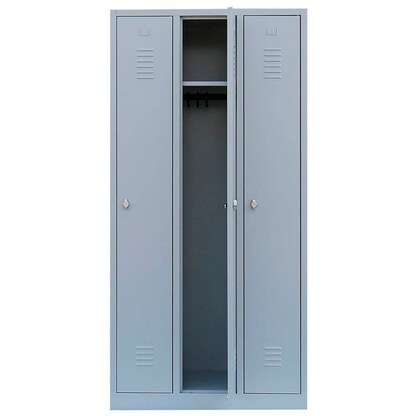 Artikelbild 2 für LÜLLMANN Spind lichtgrau 510130, 3 Schließfächer 88,5 x 50,0 x 180,0 cm, Artikelnummer 184988