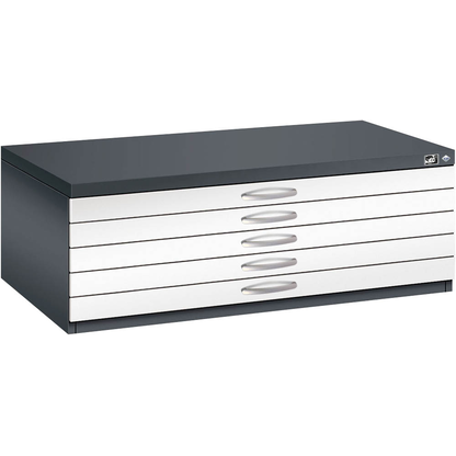Artikelbild 4 für CP 7100 Planschrank schwarzgrau, verkehrsweiß 5 Schubladen 110,0 x 76,5 x 42,0 cm, 1 St., Artikelnummer 683007