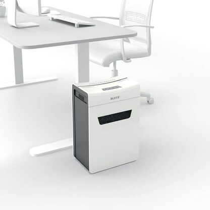 Artikelbild 8 für LEITZ IQ 10X Protect Premium Aktenvernichter mit Partikelschnitt P-4, 4 x 40 mm, bis 10 Blatt, weiß, Artikelnummer 436424