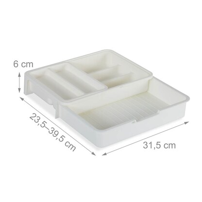 Artikelbild 2 für relaxdays Besteckkasten weiß 1 St., Artikelnummer 472980