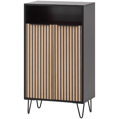 Artikelbild 2 für MÖBELPARTNER Schuhschrank Hank, 157162 schwarz, Akustikoptik 60,2 x 33,1 x 107,09 cm, 1 St., Artikelnummer 255168