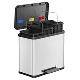 Artikelbild 1 für Hailo Öko trio Plus L Mülltrenner 27,0 l edelstahl, 1 St., Artikelnummer 751663