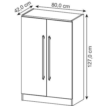 Artikelbild 2 für HAMMERBACHER Aktenschrank Orbis, V7550/6/6/RE buche 2 Fachböden 80,0 x 42,0 x 127,0 cm, Artikelnummer 763326