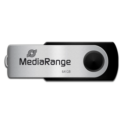 Artikelbild 2 für MediaRange USB-Stick schwarz, silber 64 GB, 1 St., Artikelnummer 435634