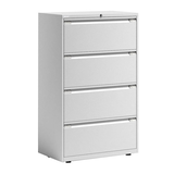 Artikelbild 1 für BISLEY Essentials Hängeregistraturschrank verkehrsweiß 4 Schubladen 80,0 x 47,0 x 130,0 cm, 1 St., Artikelnummer 452843