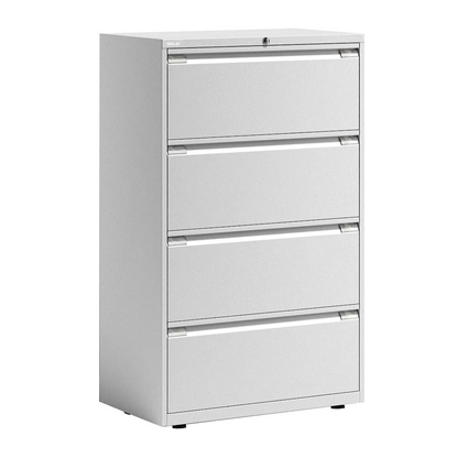 Artikelbild für BISLEY Essentials Hängeregistraturschrank verkehrsweiß 4 Schubladen 80,0 x 47,0 x 130,0 cm, 1 St., Artikelnummer 452843