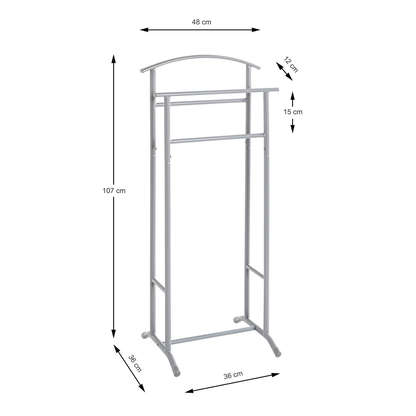 Artikelbild 2 für HAKU Möbel Herrendiener 55103 grau Metall 48,0 x 107,0 cm, Artikelnummer 591366