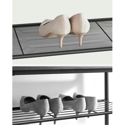Artikelbild 5 für VASAGLE Schuhregal greige, schwarz 100,0 x 30,0 x 92,5 cm, 1 St., Artikelnummer 759247