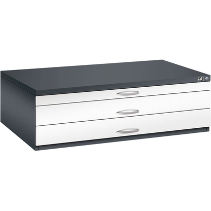 Artikelbild 4 für CP 7200 Planschrank schwarzgrau, verkehrsweiß 3 Schubladen 135,0 x 96,0 x 42,0 cm, 1 St., Artikelnummer 683560