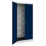 Artikelbild 1 für mauser Stahlschrank BF 5 PLE - 7035/5003 lichtgrau, saphirblau keine Fachböden 95,0 x 50,0 x 195,0 cm, aufgebaut, 1 St., Artikelnummer 600657