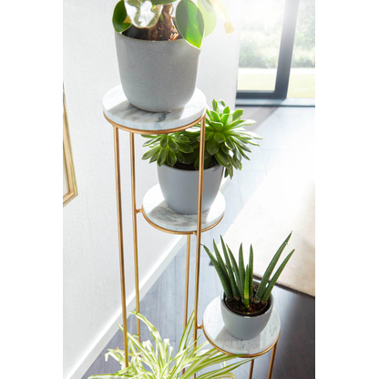 Artikelbild 5 für WOHNLING Pflanzenständer Metall, Ø 36,5 cm gold rund, 1 St., Artikelnummer 166498