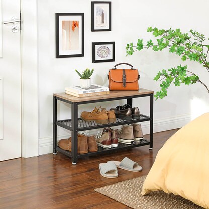 Artikelbild 8 für VASAGLE Schuhbank LBS73MB grau, schwarz Holz 73,0 cm, Artikelnummer 439337