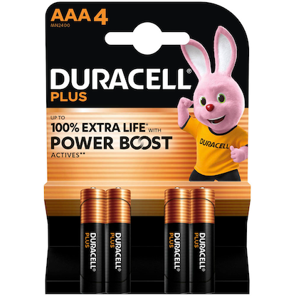 Artikelbild für DURACELL Batterien PLUS Alkali-Mangan Micro AAA 1,5 V, 4 St., Artikelnummer 688547