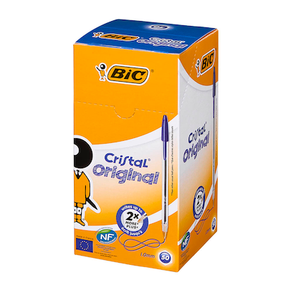 Artikelbild 5 für BIC Kugelschreiber Cristal transparent, Schreibfarbe: blau, 50 St., Artikelnummer 831453