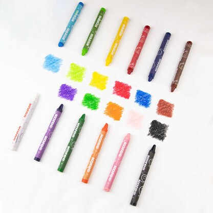 Artikelbild 3 für Kores® KRAYONES Wachsmalstifte farbsortiert, 12 St., Artikelnummer 766679