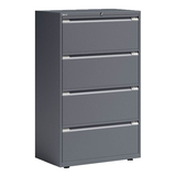 Artikelbild 1 für BISLEY Essentials Hängeregistraturschrank anthrazit 4 Schubladen 80,0 x 47,0 x 130,0 cm, 1 St., Artikelnummer 452868