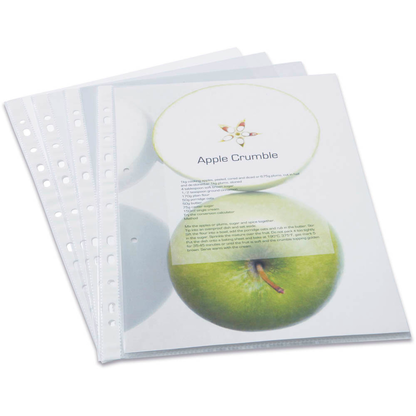 Artikelbild für RAPESCO® Prospekthüllen DIN A4 transparent genarbt 0,06 mm, 100 St., Artikelnummer 154697