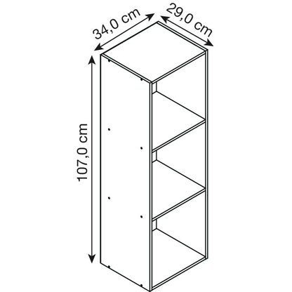 Artikelbild 2 für VCM my office Aktenregal Offas nussbaum 34,0 x 29,0 x 107,0 cm, 1 St., Artikelnummer 848562