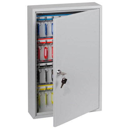 Artikelbild 3 für phoenix KC0602K Schlüsselkasten lichtgrau mit 60 Haken, Zylinderschloss, 30,0 x 8,0 x 45,0 cm, 1 St., Artikelnummer 500751