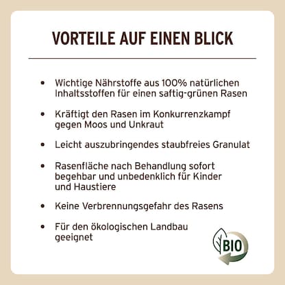 Artikelbild 4 für SUBSTRAL® Naturen® BIO Rasendünger 2,8 kg, Artikelnummer 368957
