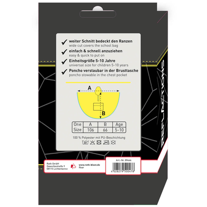Artikelbild 10 für ROTH unisex Regenponcho Roar gelb Einheitsgröße 1 St., Artikelnummer 581179